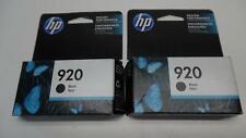 Pair of Original HP 920 Ink Cartridges Black CD971AN - Sealed/Expired picture