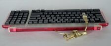 Rare Apple USB Keyboard Clear Strawberry Red iMac iBook Power Mac G3 G4 G5 M2452 picture