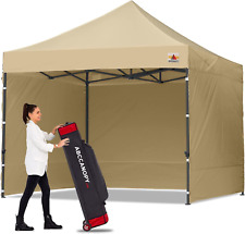 ABCCANOPY Heavy Duty Ez Popup Canopy Tent with Sidewalls 10x10, beige  picture