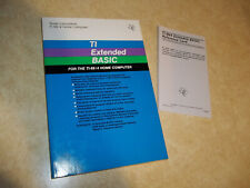 New TI-99/4A TI99 Original TI EXTENDED BASIC Programming Manual Book & Ref Card picture