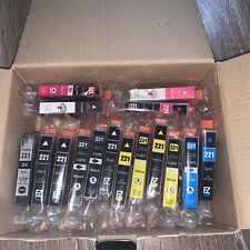 Lot of 16 Mixed 221 ink cartridges 7xBlack 4x Yellow 2x Cyan 3x Magenta picture