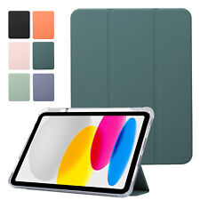 For iPad 10th Gen 10.9'' 2022 Tri-fold Flip Holder Slim Clear Back Smart Case picture