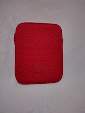 Michael Kors MK Red Neoprene iPad Tablet Case Sleeve Pouch Zippered Textured  picture