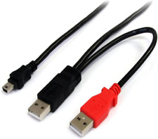 StarTech.com 1 ft USB Y Cable for External Hard Drive - USB A to mini B - USB picture