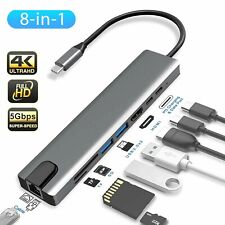 8 in 1 Type-C HUB HDMI USB Multiport Card Reader Adapter Laptop Docking Station picture