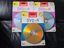 Maxell DVD + R LOT of 3 Packs (2) Platinum (1) Gold 15 Total SEALED NEW 4.7GB  picture