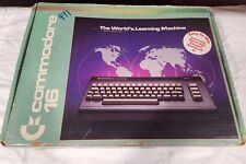 Vintage Commodore 16 Computer with Box, Manuals, Expansion POWERS ON UNTESTED  picture