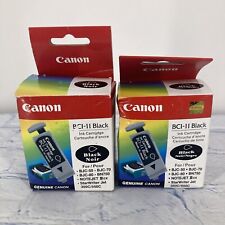 Two 3 pack Canon BCI-11 Black Ink Cartridges, New, Genuine Sealed picture