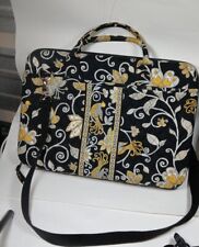 Vera Bradley Yellow Bird Computer Laptop Hard Case Bag Floral Black Strap picture