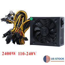 2400W Modular Power Supply For 8pcs Graphics Card GPU Coin Mining Miner 96 Gold picture