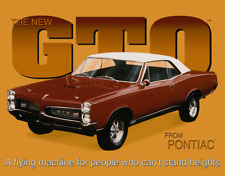 1966 Pontiac GTO Convertible Muscle Car  Mouse Pad Tin Sign Art On Mousepad picture