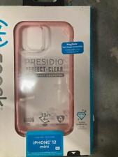 Speck Products Presidio Perfect-Clear Impact Geo iPhone 12 Mini Case, Clear/Rosy picture