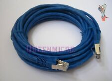 25Ft Premium CAT6 SSTP Double Shield Copper Gigabit Ethernet LAN RJ45 Cable Blue picture