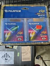 Fujifilm 100MB IBM Formatted Authentic Zip Disks 2 Pack Set Sealed NIP picture