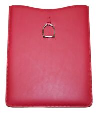 $395 Polo Ralph Lauren Leather Document Tablet Sleeve Folder Case Pink Italian picture