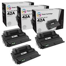 LD Compatible Replacement 3PK Q5942A 42A Black Toner for HP 4350 4240n 4350dtnsl picture
