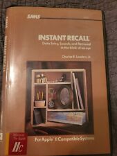 Apple II 1984 1st Ed/ 1st Print Charles R. Landers Jr. Instant Recall Data Entry picture