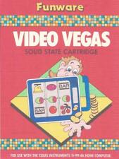 TI-99/4A VERY RARE CARTRIDGE VIDEO VEGAS  FW1002 FUNWARE ON NEW 5.25 FLOPPY DISK picture
