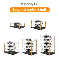Multi-Layer Acrylic Shell Raspberry pi5 Transparent Protective Case Cooling Fan picture