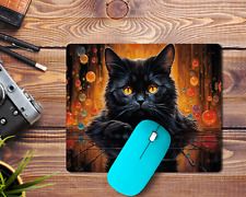 Black Cat Mouse Pad 9.5