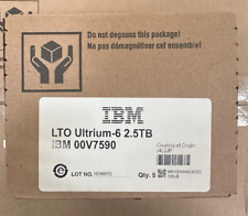 IBM LTO6 Tape 00V7590 (5 PACK) 2.5TB ULTRIUM 6 DATA CARTRIDGE - Brand New picture