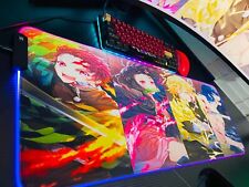 RGB Anime Mouse Pad: Tanjiro, Nezuko, Zenitsu, Inosuke - Best Gaming Desk Mat picture