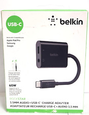 Belkin - 3.5mm Audio & USB-C Adaptor - Fast Charge Compatible NPA004btBK Black picture
