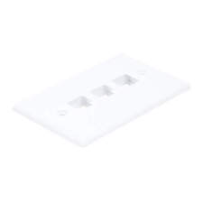 MONOPRICE 6729 WallPlate,Blank,3 Hole, White 14J394 picture