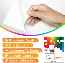 25 Printable Vinyl Sticker Paper Glossy/Matte/Clear Inkjet Laser 8.5
