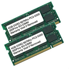 8GB Kit 2x 4GB DDR2 667 MHz PC2-5300 Sodimm Memory for IBM Lenovo HP Dell Laptop picture