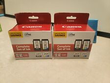 LOT OF 2 SEALED Canon 243 / CL-244 Value Pack Ink Cartridges Black / Color picture