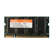 Hynix 512MB PC2700S-25330 So-DIMM 333 MHz DDR Laptop Memory RAM 200-PIN picture