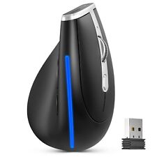 Ergonomic Mouse Wireless Vertical 2.4G 6Button Right Hand Black picture