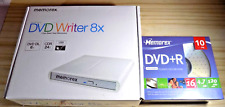MEMOREX Slim External DVD WRITER 8X with Sealed Memorex DVD+R 10 Pack 16x Discs picture