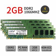 8GB 4x 2GB 1066MHz DDR2 PC2-8500 240Pin OC DIMM Desktop Game Memory RAM Crucial picture