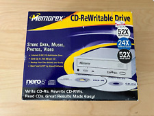 Memorex CD-ReWritable Drive 52x Write Read Speed 24x Rewrite Complete Sealed picture