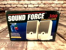 Sound Force 300 Powered Stereo Speakers BRAND NEW 1994 NOS Vintage picture