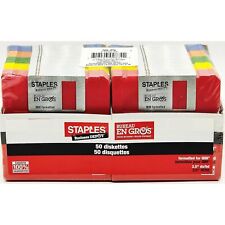 Staples 50/Pack 3.5 in. 1.44MB Multi-Colored Floppy Diskettes, PC/IBM Formatte picture