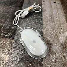 Apple Mac Pro Mouse Genuine Wired Optical M5769 Clear White - Good Condition picture