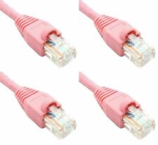 *Lot of 6* Staggered Type 2x6 Connectors Gold Plating 3FT UTP 4 Pair Cat 6 Pink picture