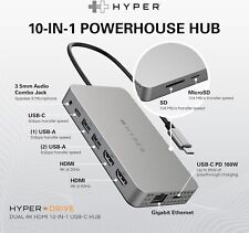 Hyper Dual 4K HDMI 10-in-1 USB-C Hub for M1/M2/M3 MacBooks HDM1H picture