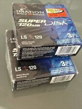Lot of 2 - 3M Imation LS-120 SUPER 120MB DISKETTES 3-Pack NOS Sealed picture