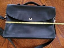 Coach Vintage Black Leather Lexington Briefcase Shoulder Bag #5265 picture
