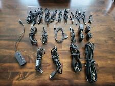 Mixed Lot of 21 Cables Incl PC Power - USB - Ethernet & 4 Adaptors preowned picture