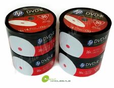 200 HP Blank16X DVD-R DVDR White Inkjet Hub Printable 4.7GB Media Disc 4x50pk  picture
