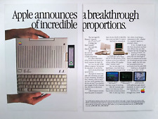Apple IIC 1984 First Intro Vintage Ad 9 x 6.75 - Two Pages- Original Clip - Rare picture