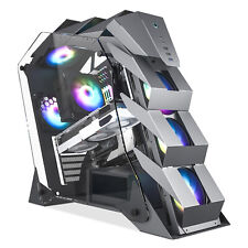 Vetroo K1 Open Frame Mid Tower ATX PC Gaming Computer Case Dual Tempered Glass picture