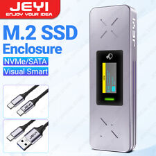 JEYI Visual Smart USB 3.2 Gen2 10Gbps M.2 NVMe SATA HDD SSD Enclosure picture