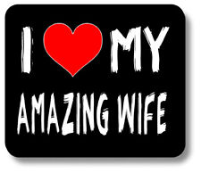 I Love Heart My Amazing Wife Mouse Pad Non-Slip 1/8in or 1/4in Thick picture