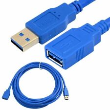  USB 3.0 Extension Cable 1.5FT 5FT 10FT 15FT 30FT A Male to Female Cord Blue Lot picture